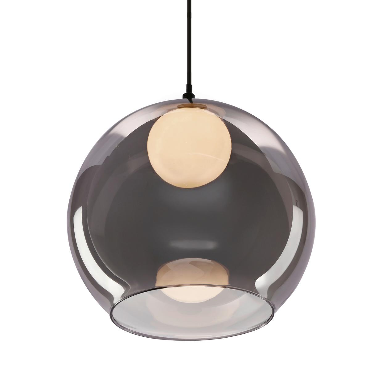 Pendelleuchte 31-38333 Brin - Schwarz/Weiß, Design, Glas/Metall (23/23/100cm)