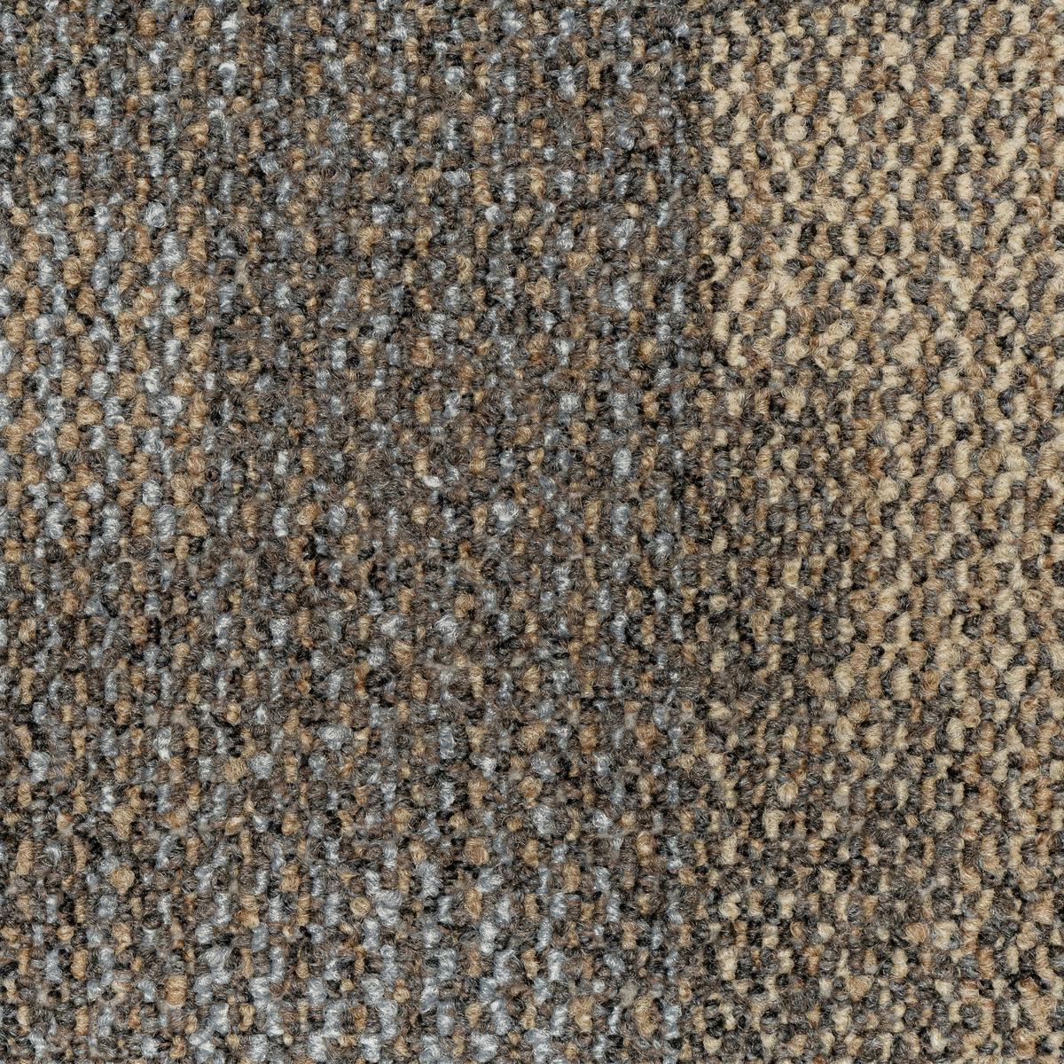 Teppichfliese Grau/Hellbraun Essential 50x50cm Florhöhe 3mm - Hellbraun/Grau, Basics, Textil (50/50cm)