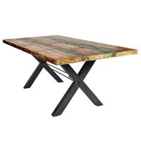 ESSTISCH Multicolor/Schwarz L: 160cm - Multicolor/Schwarz, MODERN, Holz/Metall (160/85/76,5cm) - MID.YOU