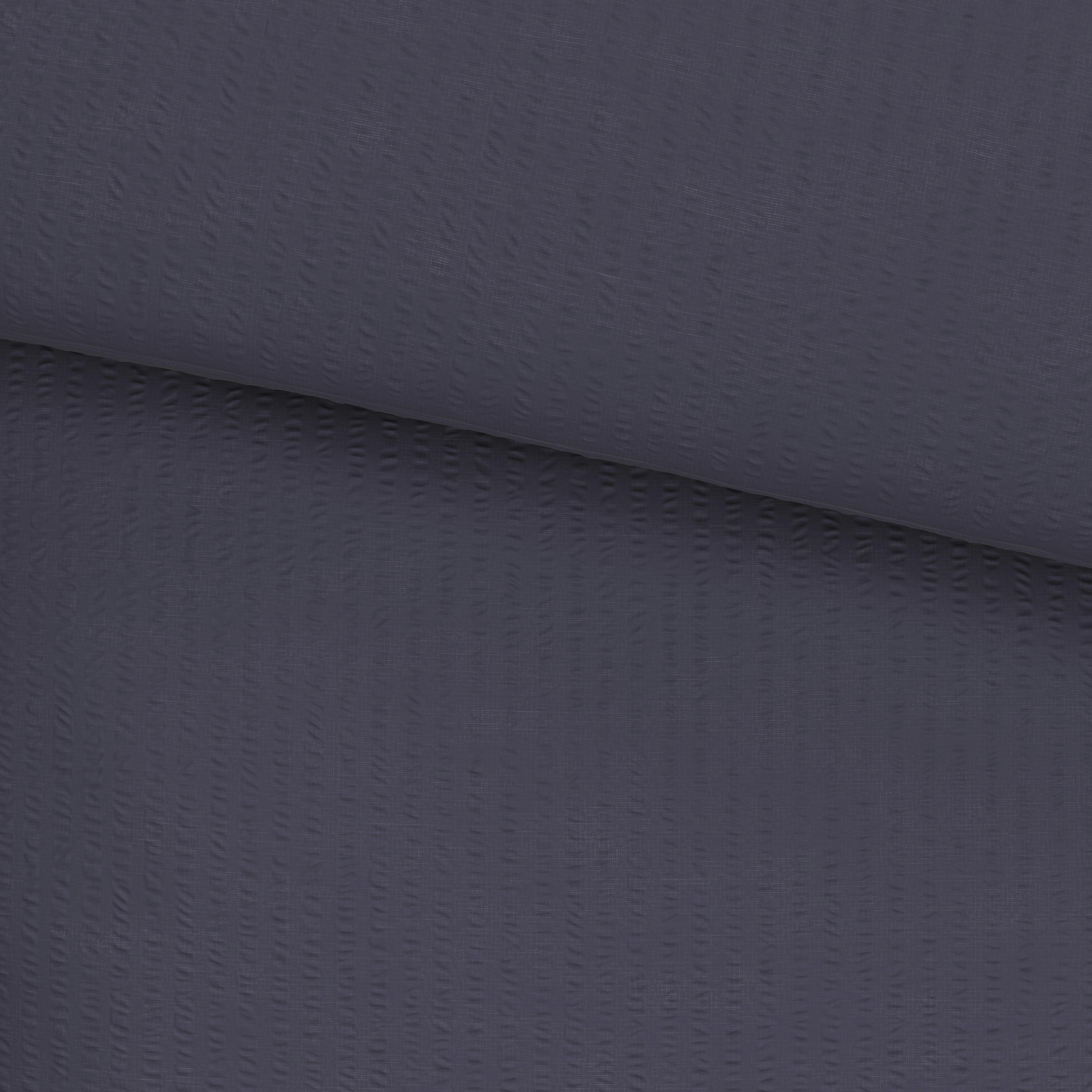 Seersucker Bettwäsche 140x200 cm Milena Baumwolle Anthrazit - Anthrazit, KONVENTIONELL, Textil (140/200cm) - Luca Bessoni