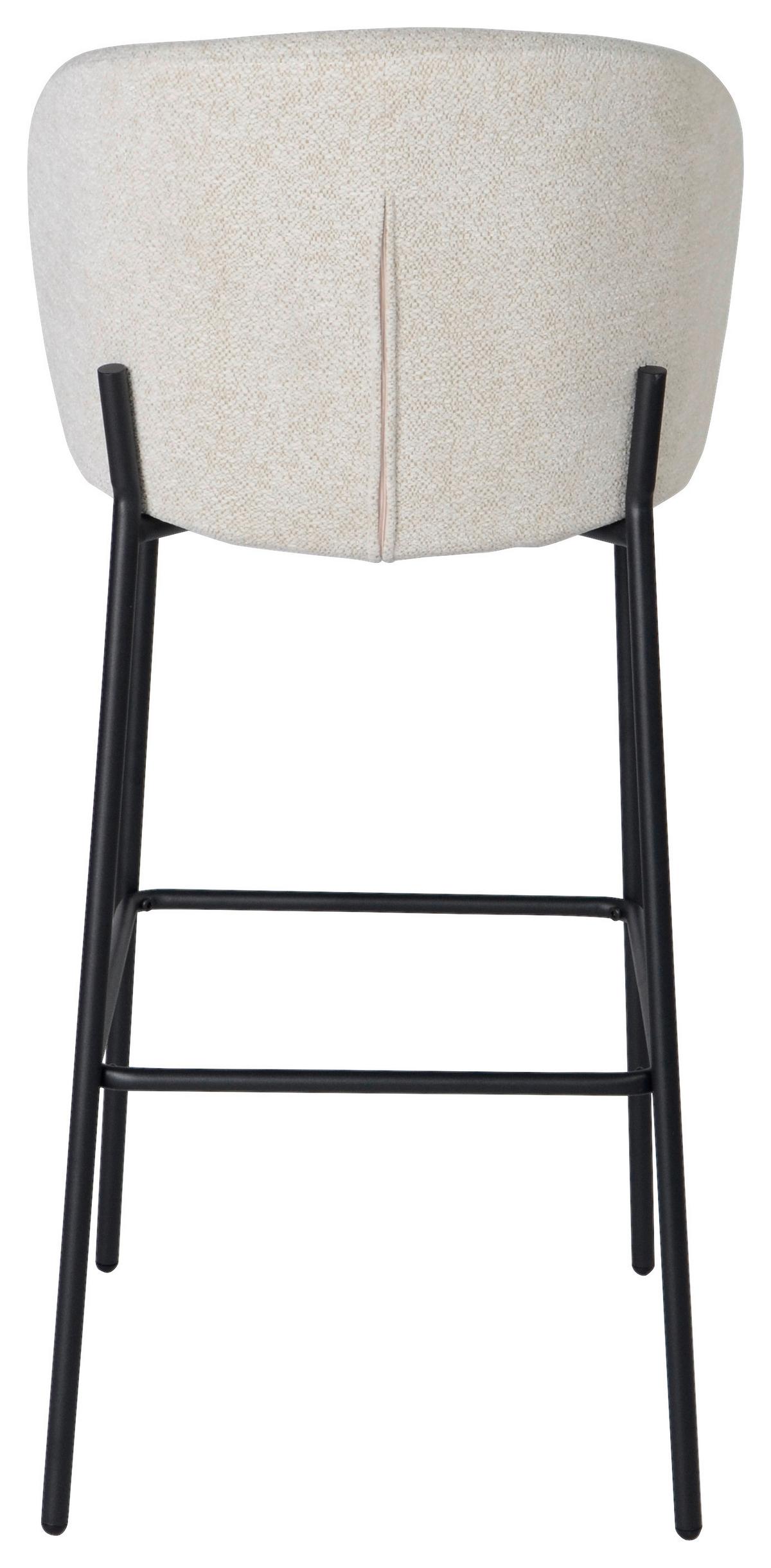 Barová židle béžová/černá - černá/béžová, Moderní, kov/dřevo (47/102/54cm) - Premium Living