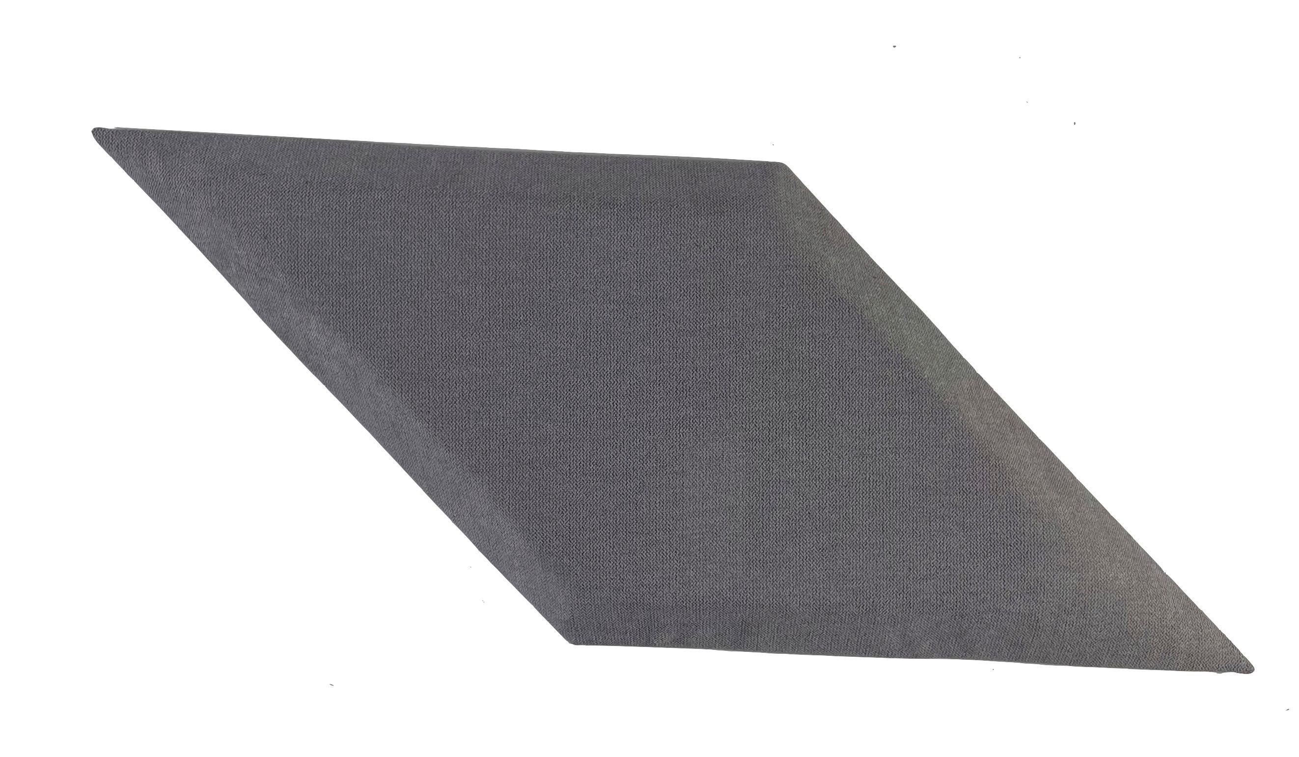 Wandpolster 2er-set 29,5x59 Cm Trapezförmig, Grau