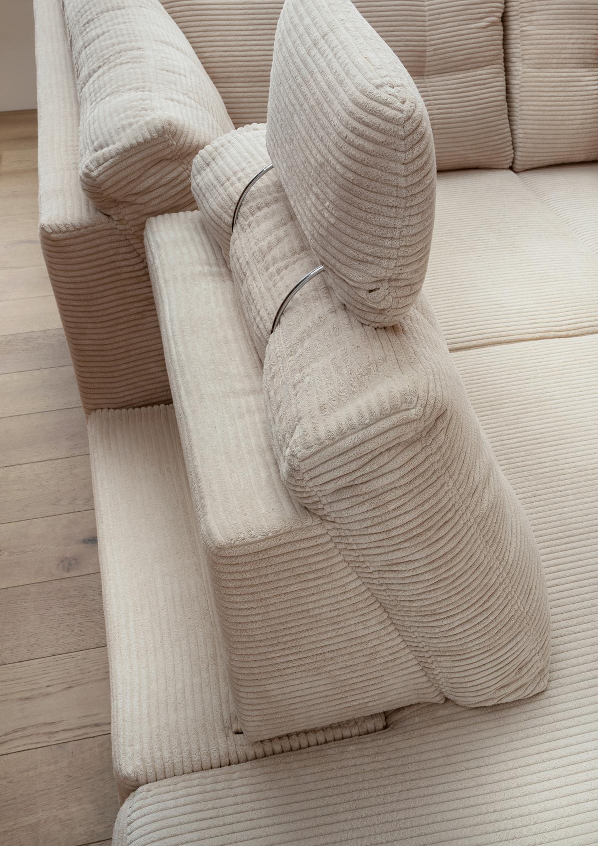 Ecksofa Brizzini, Beige S: 176x270 Cm - Beige/Naturfarben, MODERN, Textil (176/270cm) - Livetastic