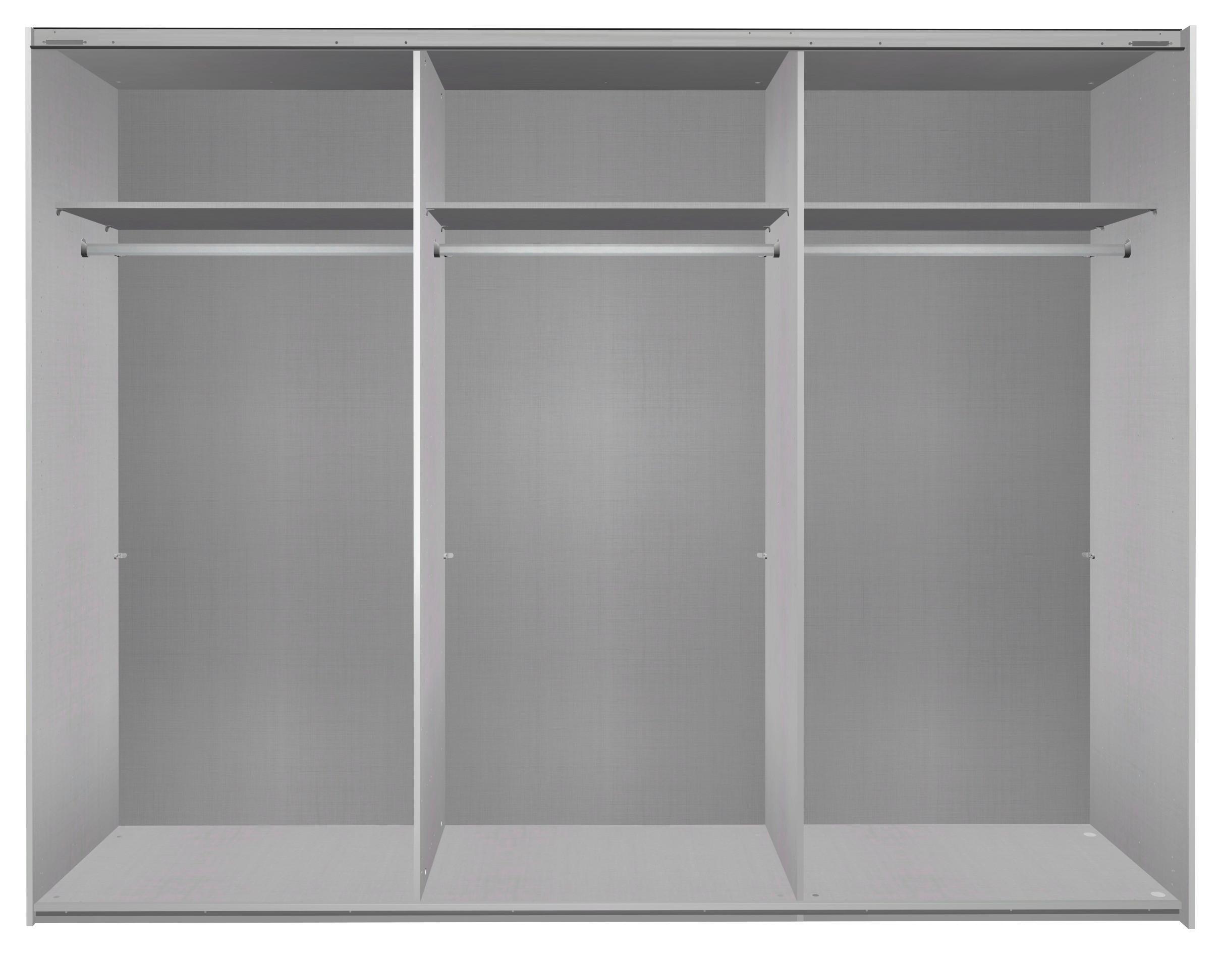 Šatníková skriňa KATAR - zlatá/grafitová, Modern, kov/kompozitné drevo (270/208/64cm) - Mömax