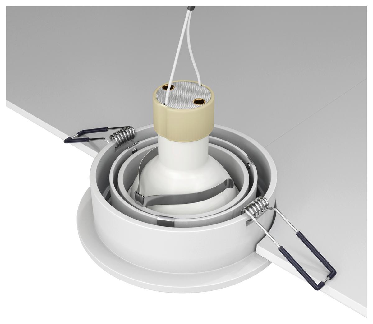 Strahler Atom - Weiß, Basics, Metall (9,2/2,5/9,2cm) - MAYTONI