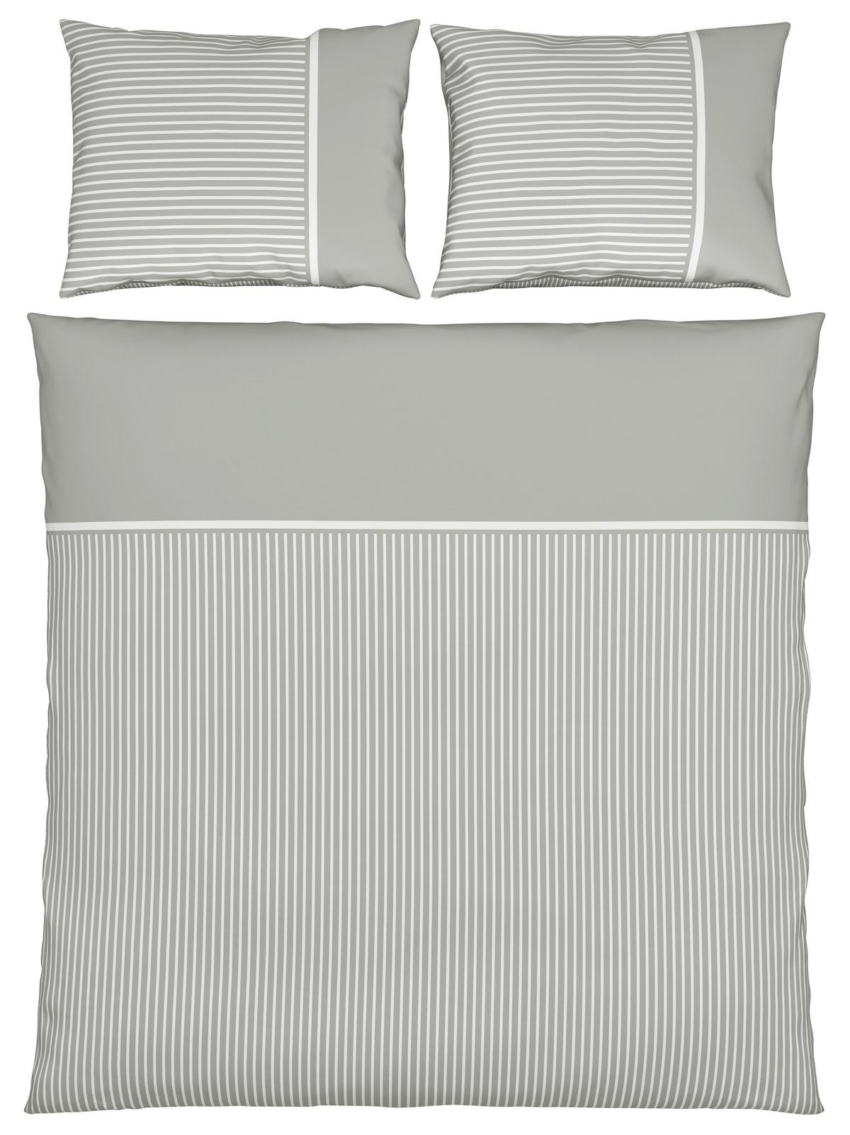 Bettwäsche Johannes XXL Hellgrau ca. 200x220cm - svetlosivá, Konventionell, textil (200/220cm) - Mömax