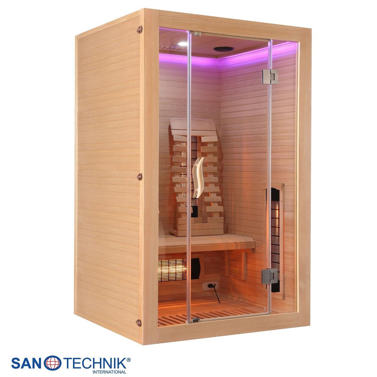 Infrarotkabine 2 Personen 120x105x190 cm Malmö Hemlock - Naturfarben, Basics, Holz (120/190/105cm)