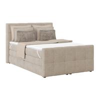 Boxspringbett Mit Topper & Bettkasten 140x200 Medino - Beige, KONVENTIONELL, Holz/Holzwerkstoff (140/200cm)