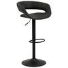 Barhocker höhenverstellbar Mit Lehne Grace Anthrazit - Anthrazit/Schwarz, Design, Textil/Metall (54/83-104/49cm) - MID.YOU