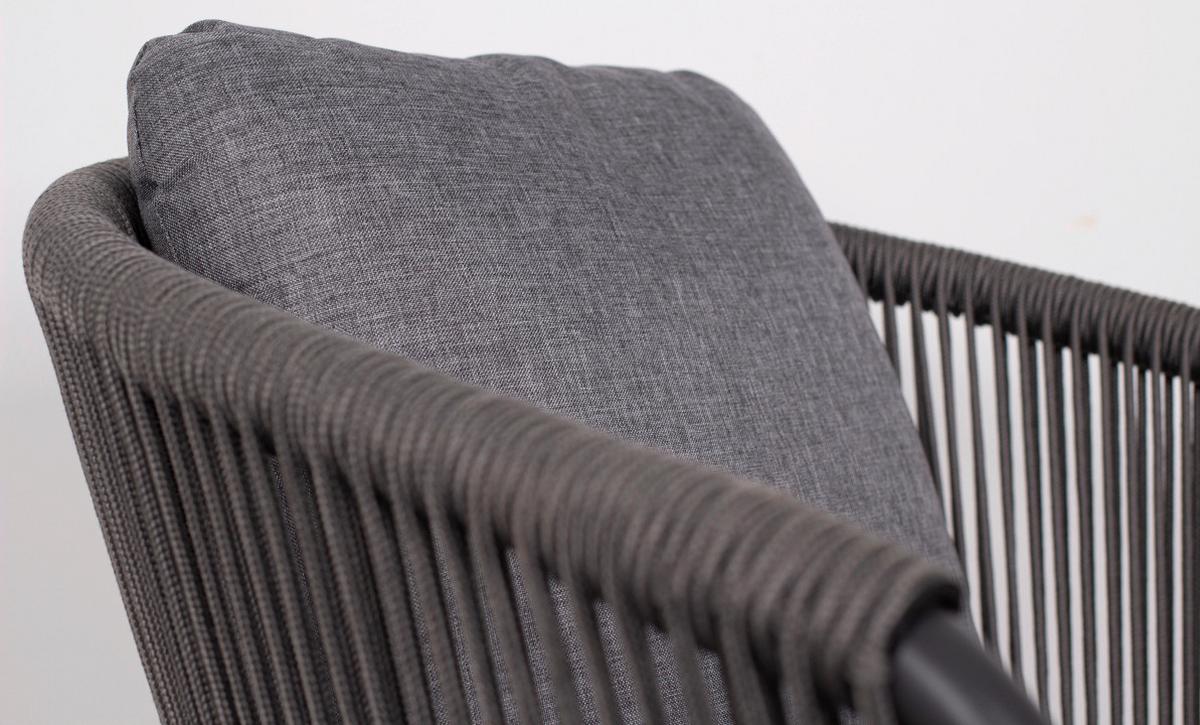 Gartensessel Brescia Diningsessel Rope 7 Mm - Grau, Basics, Kunststoff/Textil (58/78/63cm)