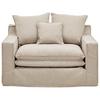 Sessel Aurora - Beige/Schwarz, Trend, Textil (129/92/105cm) - Livetastic