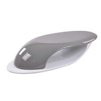 Couchtisch Grau/weiß Hochglanz L: 130 Cm - Weiß Hochglanz/Grau Hochglanz, Design, Kunststoff (130/58/30cm) - Livetastic