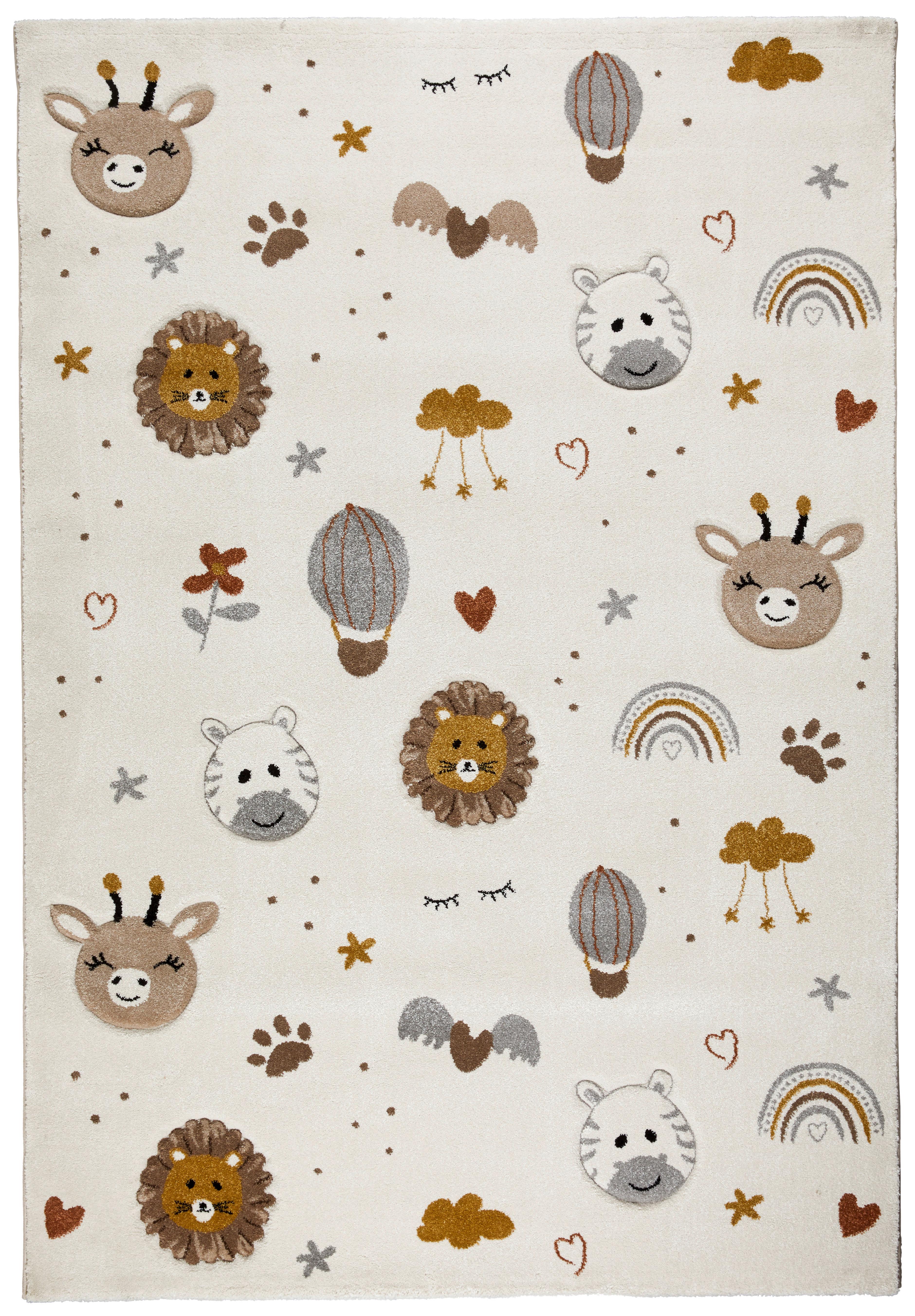 Detský Koberec Sunny 2, 160/230cm, Krémová - hnedá/béžová, Basics, textil (160/230cm) - Modern Living