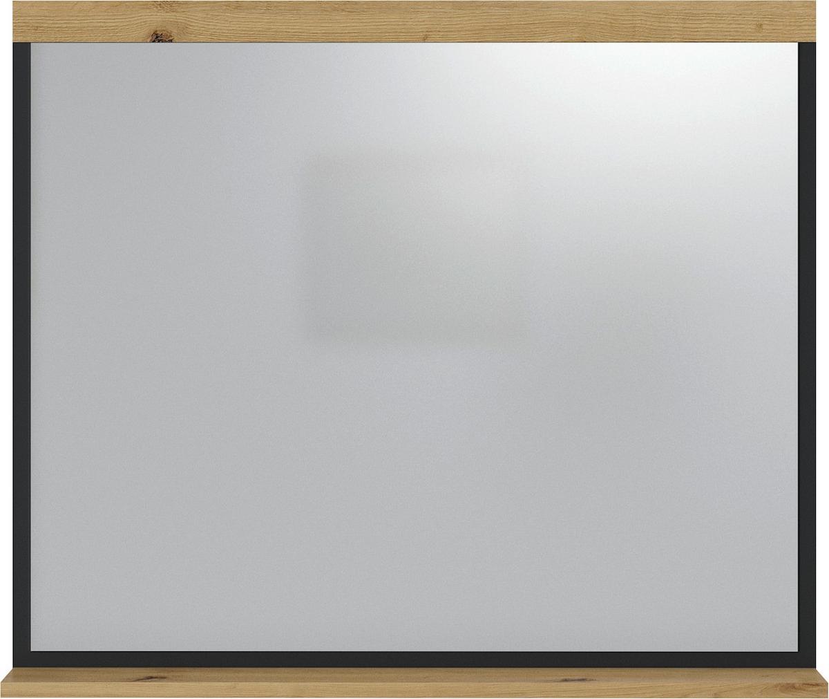 Spiegel Pepe Artisan Eiche B: 85 cm - Anthrazit/Eiche Artisan, Trend, Glas/Holzwerkstoff (85/77,2/12cm)