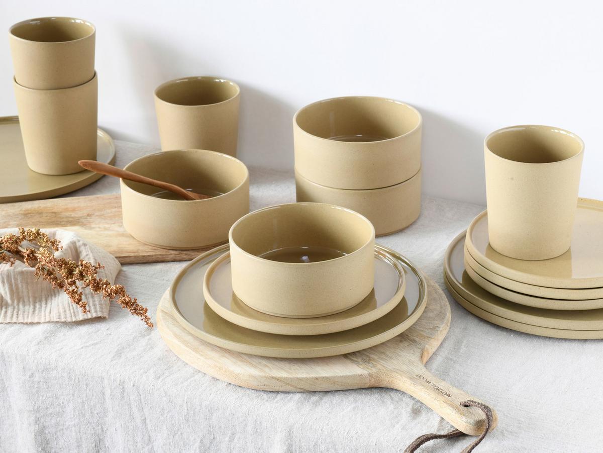 Kombiservice 21526 Futuro Sand - Sandfarben, Trend, Keramik - Creatable
