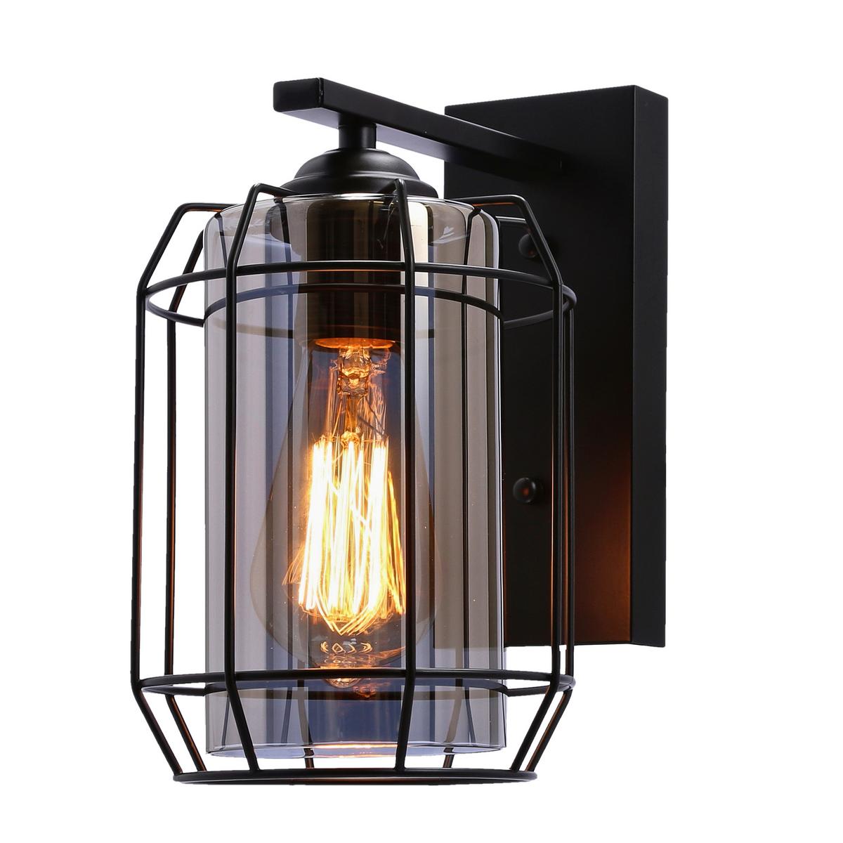 Wandleuchte 21-10186 Jonera - Schwarz, KONVENTIONELL, Metall (23/15/24cm)