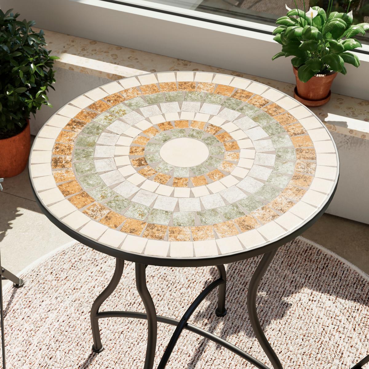 SADA NA BALKON DUBROVNIK - černá/zelená, Romantický / Rustikální, kov/textil (60/71/60cm) - Mömax