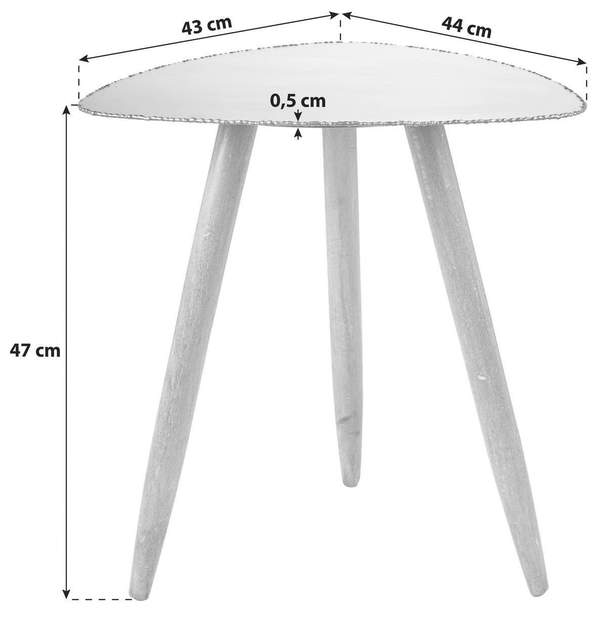 Coutisch aus Metall Rund Timo - Anthrazit/Braun, Basics, Holz/Metall (44/43/47cm)