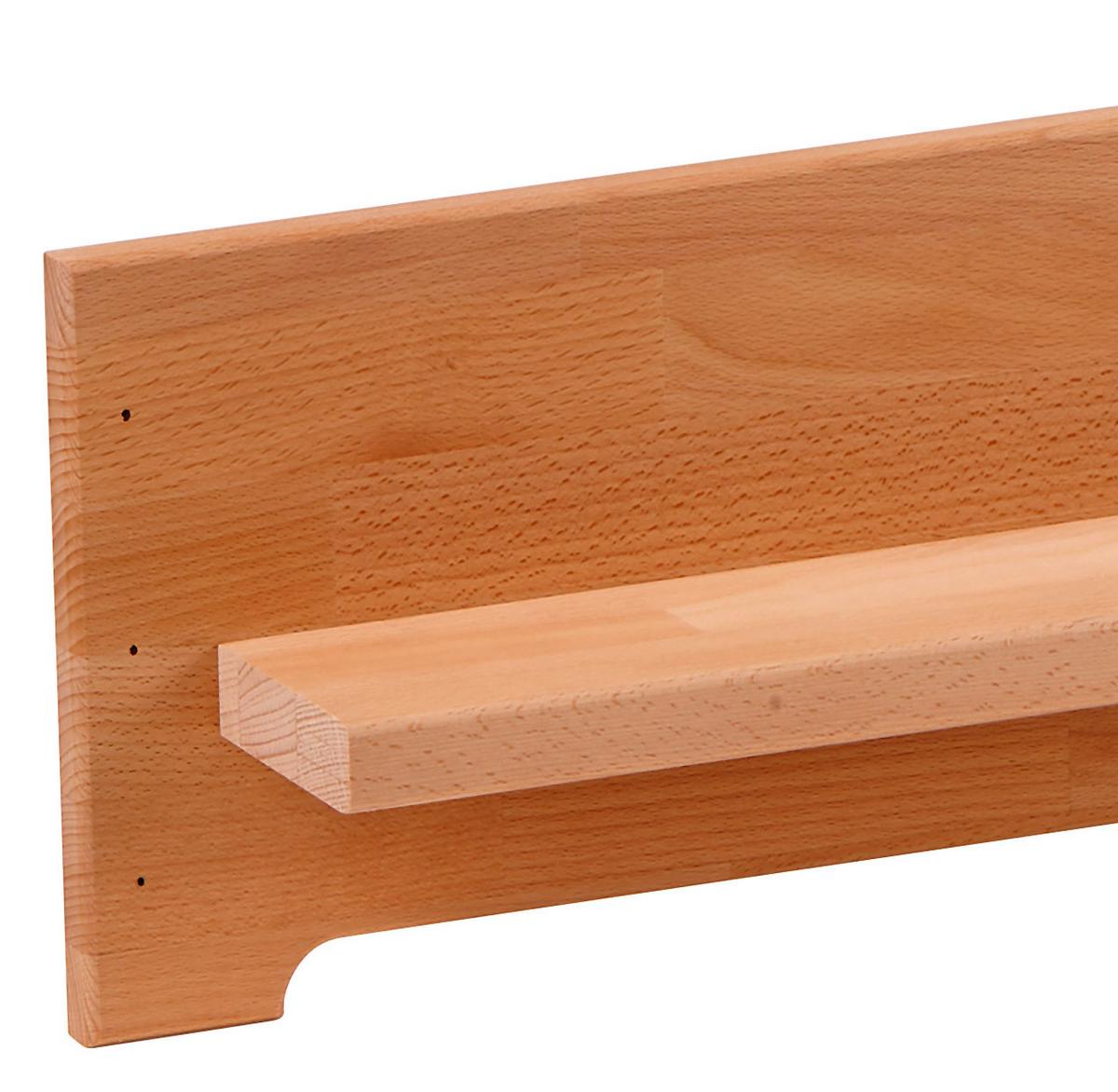 REGÁL K POSTELI ELISABETH - jádrový buk, Konvenční, dřevo (180/21/10cm)