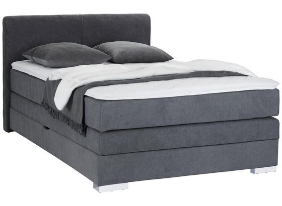 Edles Boxspringbett in Grau mit Bettkasten kaufen