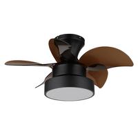 Deckenventilator Kari Opal Schwarz D: 58 cm - Opal/Schwarz, KONVENTIONELL, Kunststoff/Metall (58/27cm) - Globo