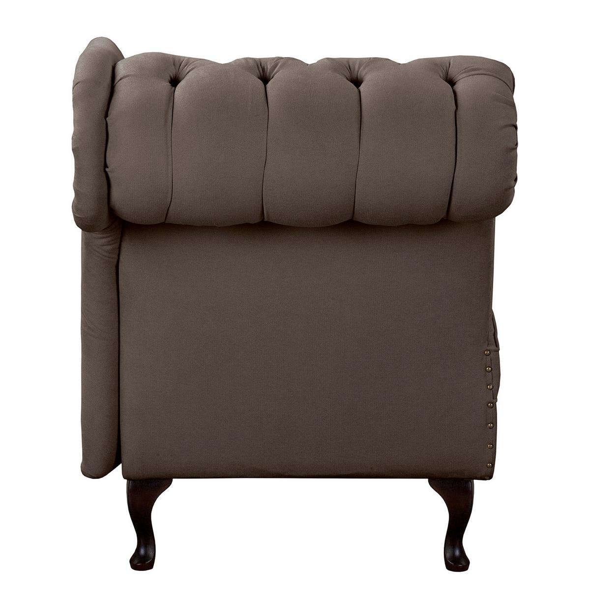 Récamiere Pako Graubraun B: 185cm - Graubraun/Braun, Design, Textil (185/93/75cm) - Livetastic