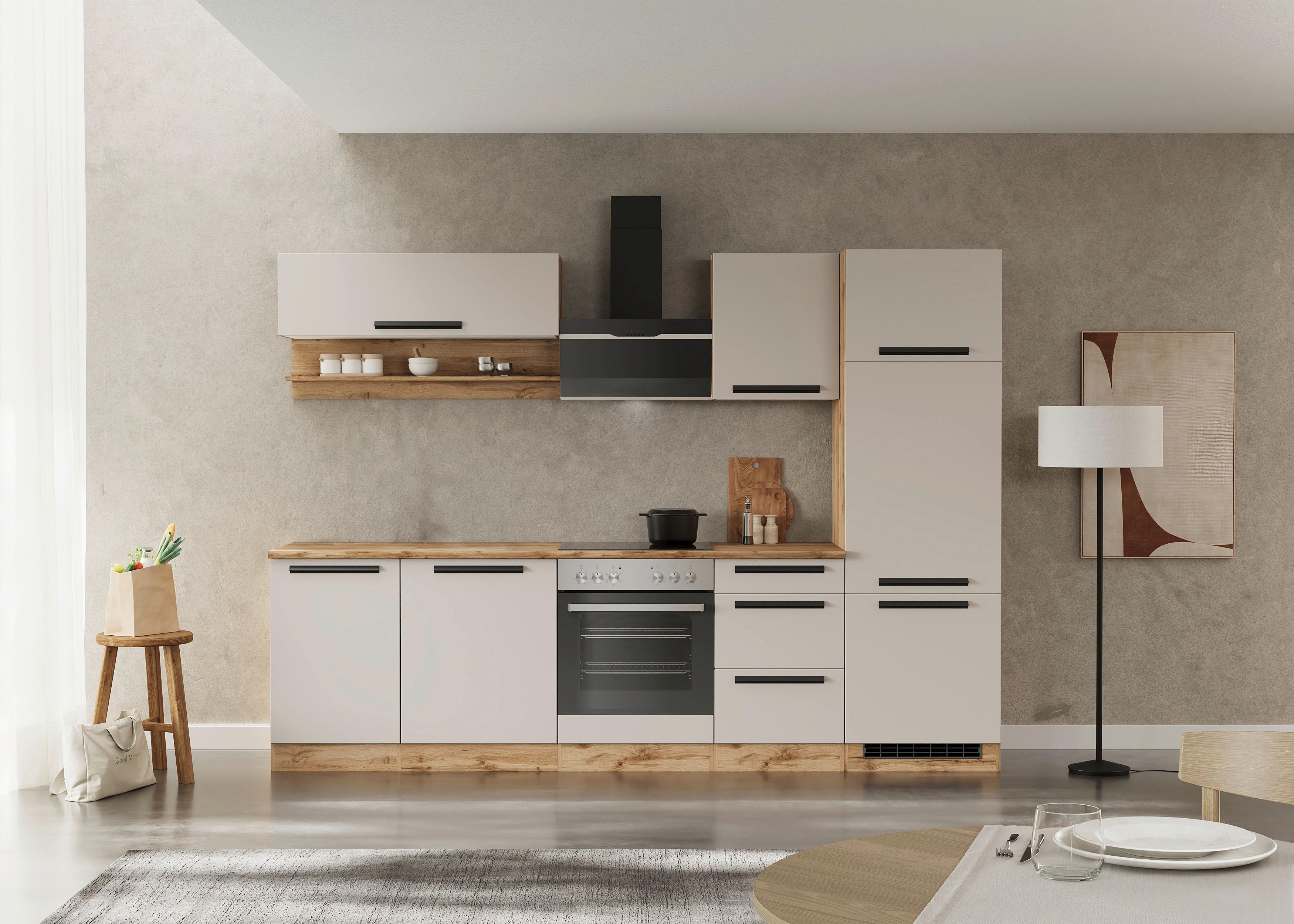 Küchenleerblock Aveiro Kaschmir/Eiche Wotan B: 280cm - Kaschmir/Eiche Wotan, Trend, Holzwerkstoff (280cm) - Held
