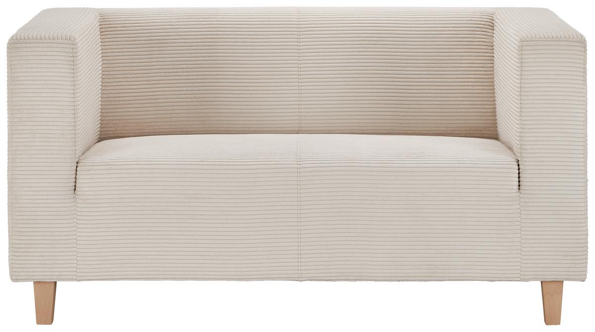 Dvoumístná pohovka SAM, krémový manšestr - krémová, Moderní, textil (157/79/84cm) - Mömax