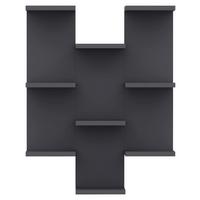 Wandregal Texas - Anthrazit, Design, Holzwerkstoff (58,8/74,1/21,4cm) - MID.YOU