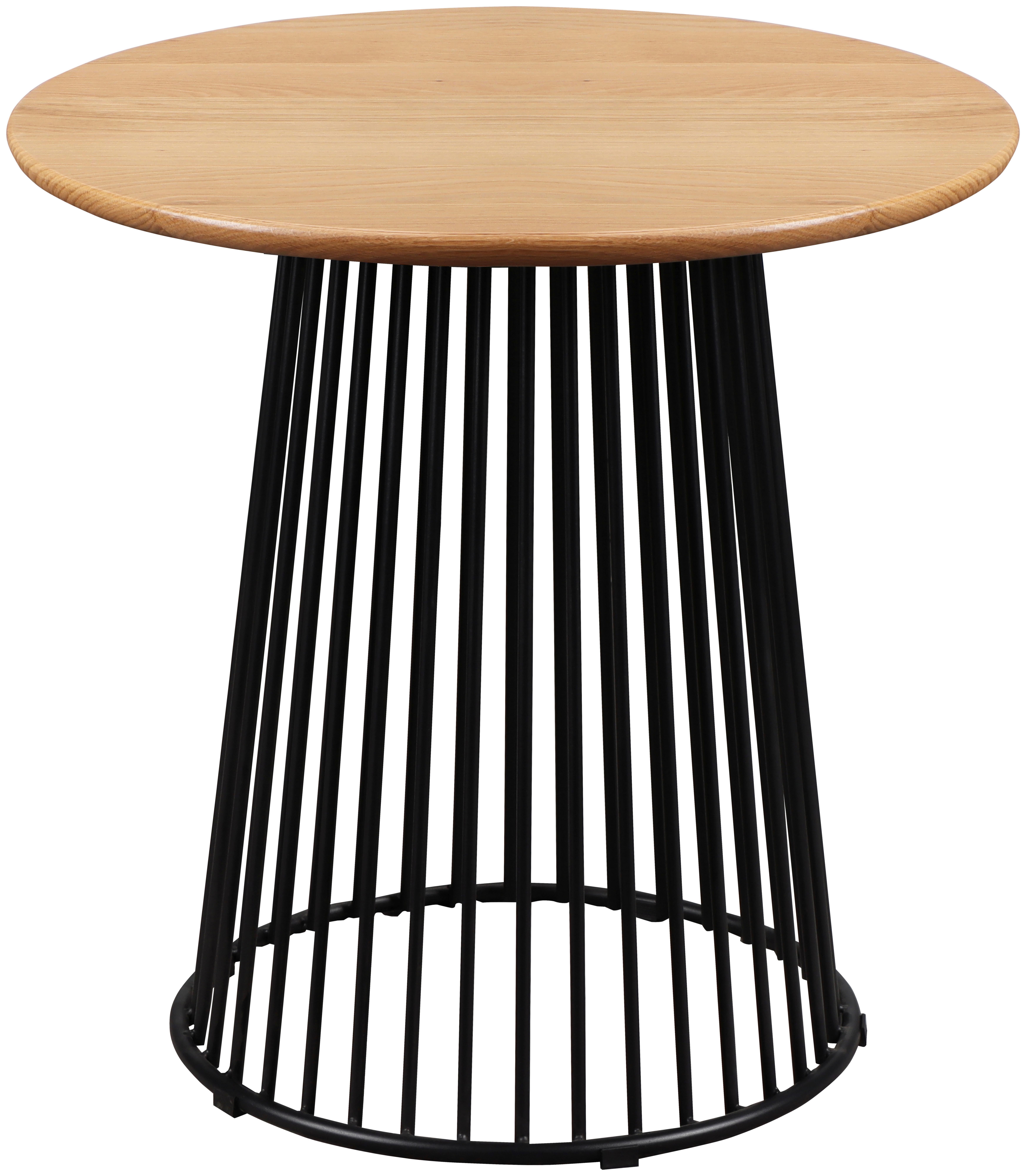 Konferenční stolek NICA P: 55cm - černá/barvy dubu, Moderní, kov/dřevo (55/55/55cm) - Mömax