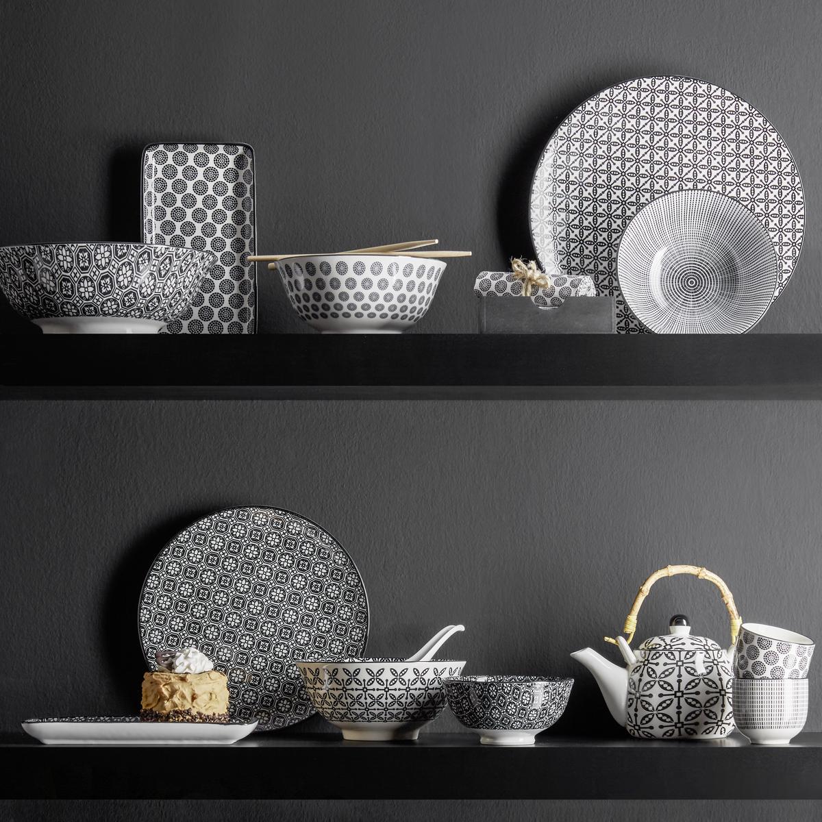 MISKA NA OMÁČKU Shiva - bílá/černá, Lifestyle, keramika (11,5/5,8cm) - Modern Living