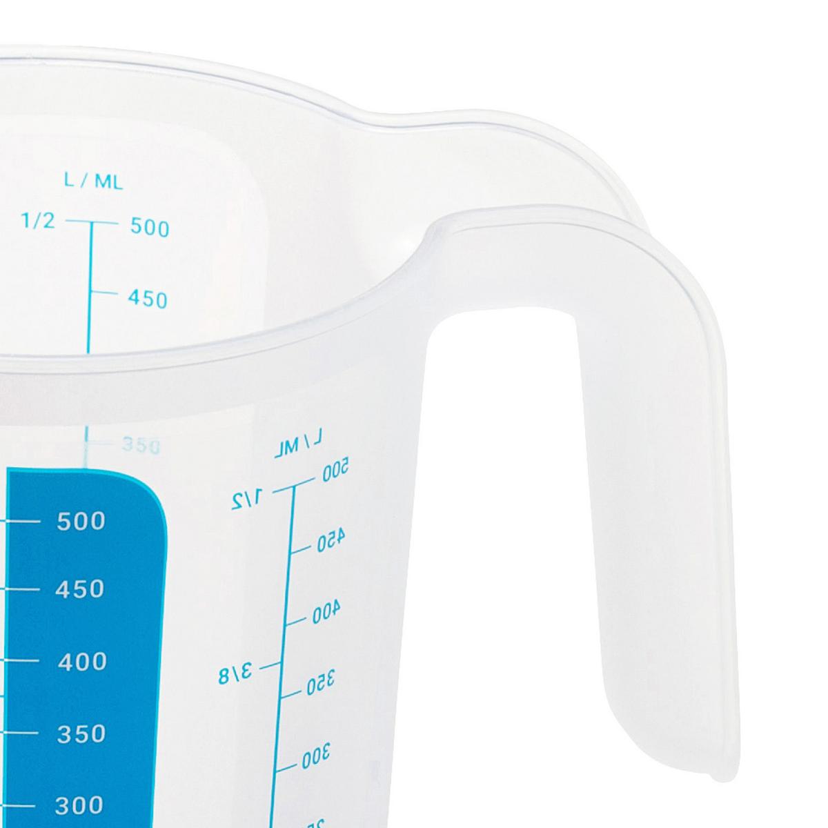 Messbecher Fia Inhalt Max. 500 Ml - Blau/Klar, KONVENTIONELL, Kunststoff (14/12,4cm)