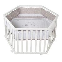 Laufgitter 202032wes198 Indibär - Taupe/Weiß, Basics, Holzwerkstoff/Textil (121/72/106cm) - Roba