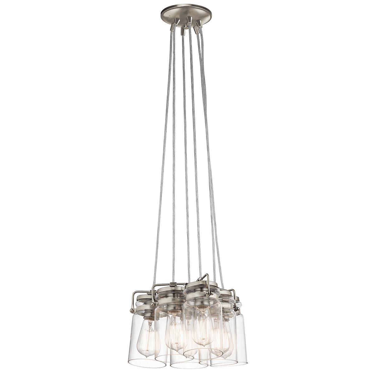 Hängeleuchte H: 25,3 cm 6-Flammig - Nickelfarben, LIFESTYLE, Glas/Metall (30.5/25.6-287cm) - Elstead Lighting