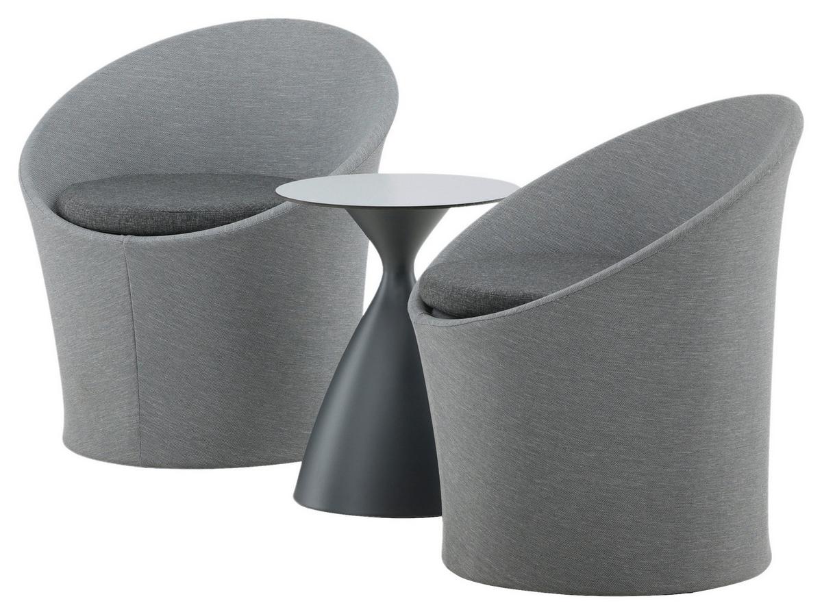 Gartenset Spoga - Grau, KONVENTIONELL, Textil/Metall - Gardenson