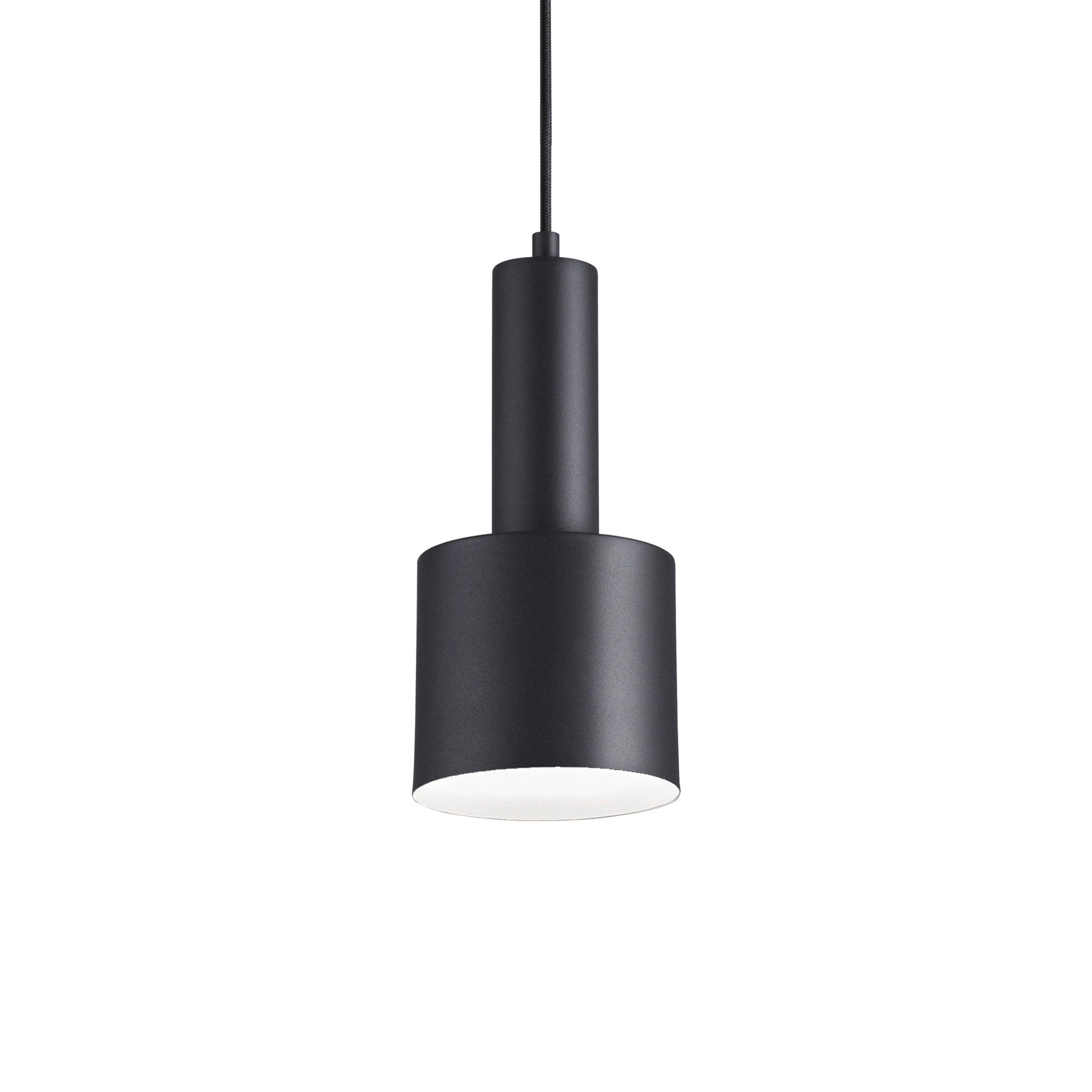 Hängeleuchte Holly H: 31/240cm 1-Flammig - Schwarz, KONVENTIONELL, Metall (12/31/240cm) - Ideal Lux