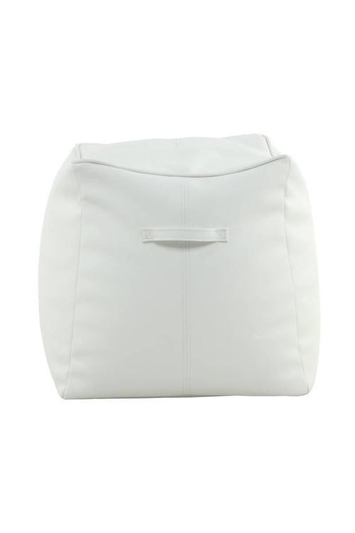 Pouf Travis L/b/h: 45x45x45 Cm Weiß Synthetikfaser - Weiß, Basics, Kunststoff/Textil (45/45/45cm) - Kayoom