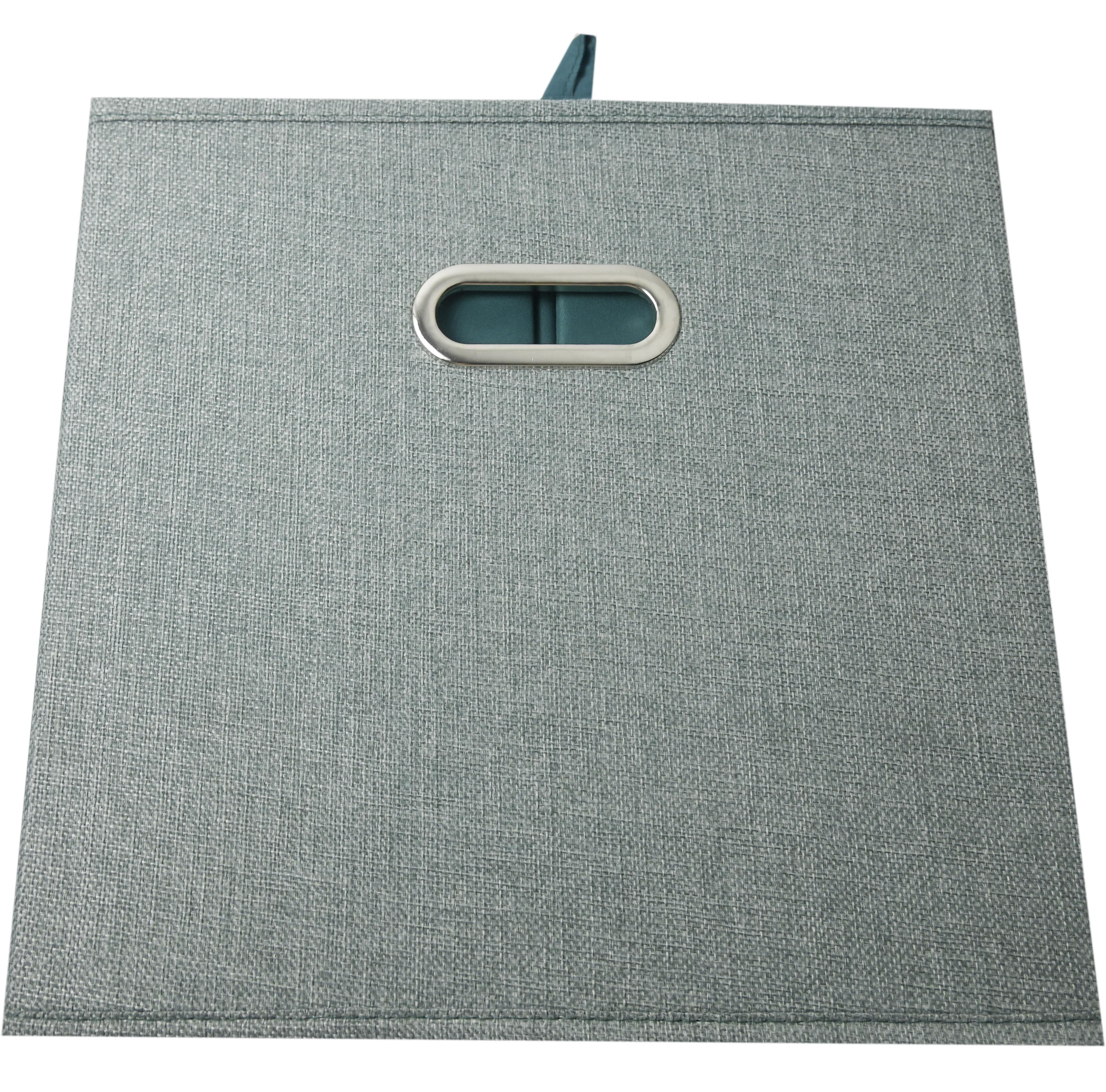 Skladací Box Bobby - Ca. 34l -Ext- -Akt- - zelená, Moderný, kartón/textil (33/32/33cm) - Premium Living