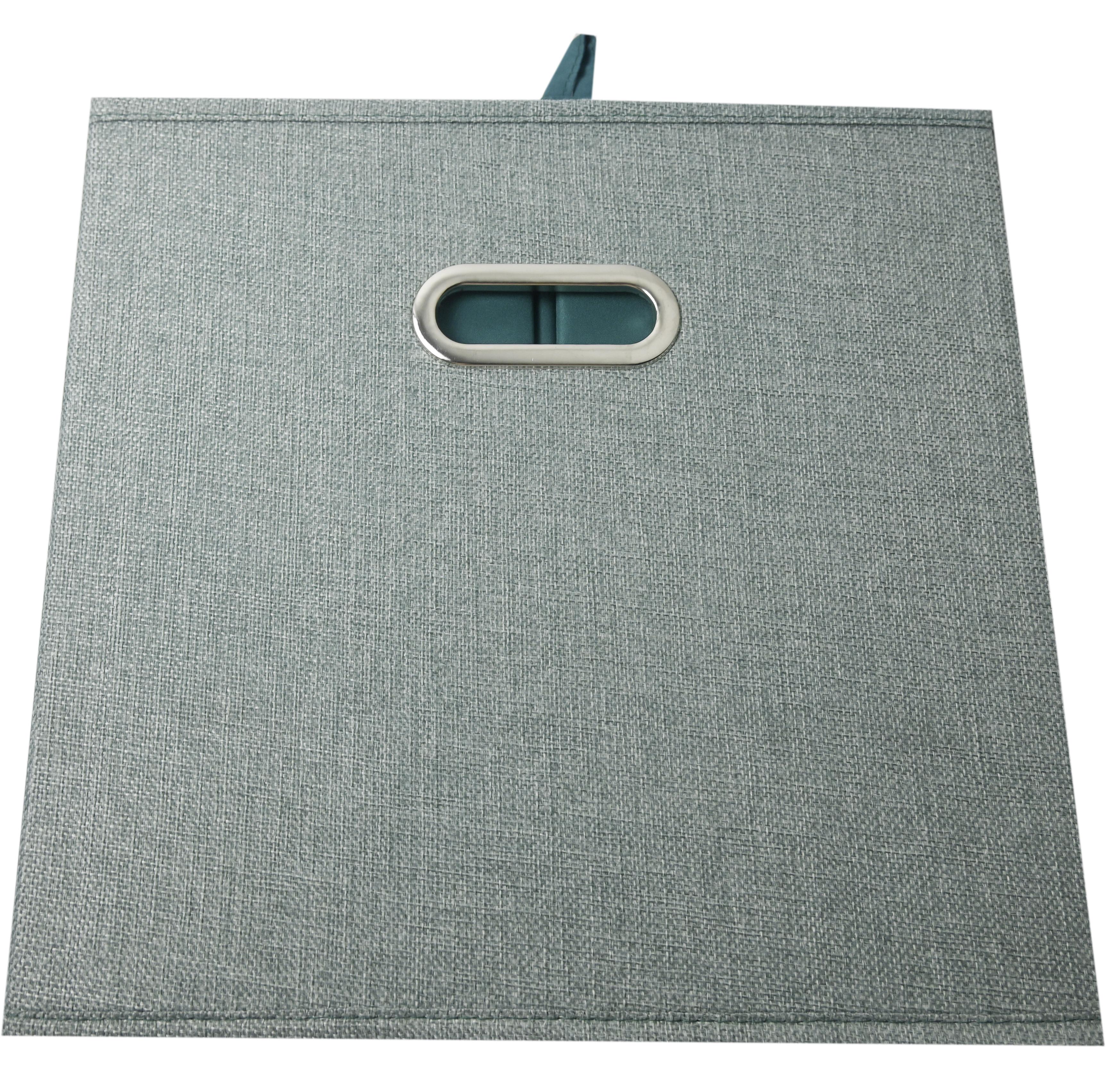 Skladací Box Bobby Ca.34l -Ext- -Akt- -Top- - zelená, Moderný, kartón/textil (33/32/33cm) - Premium Living