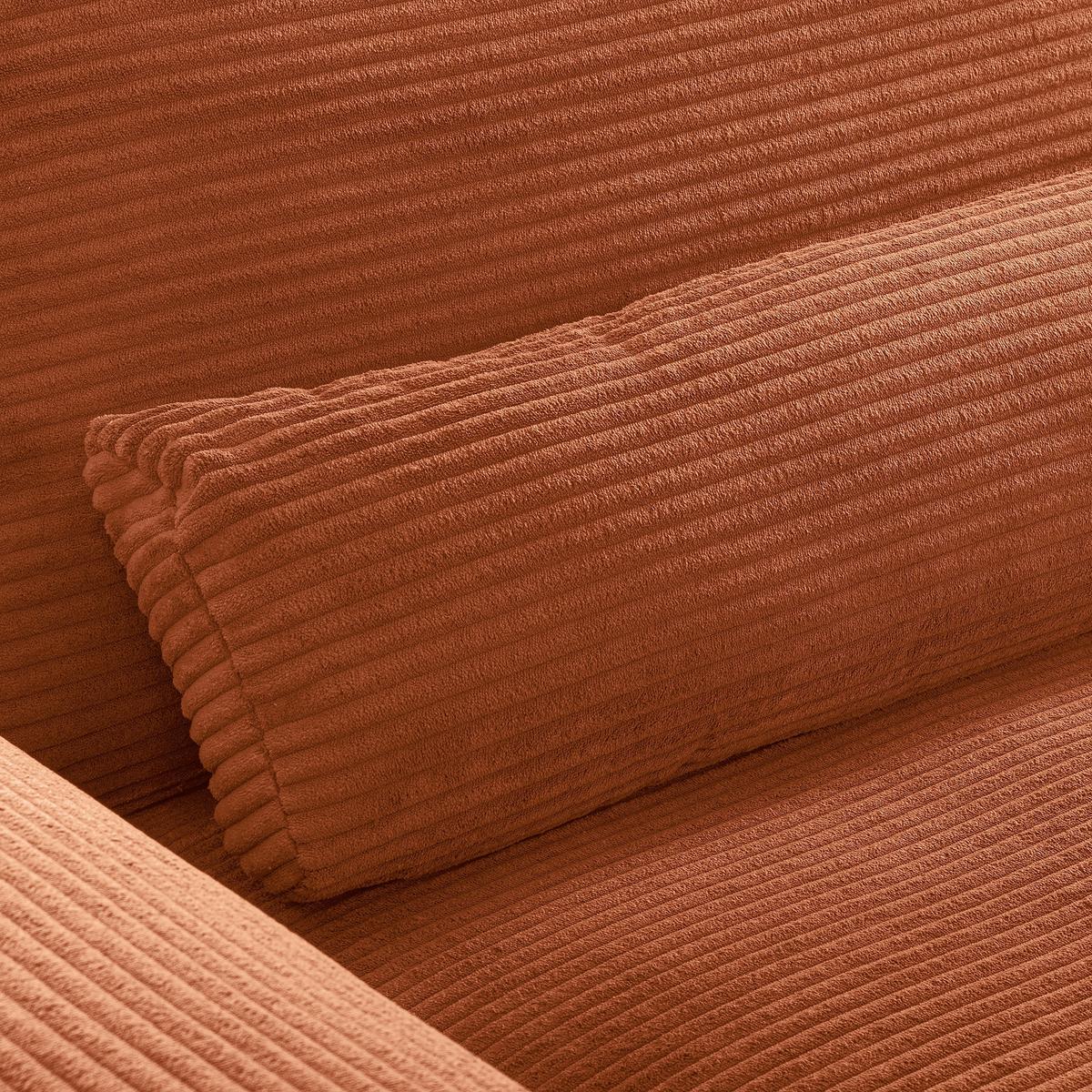 Ecksofa Berlin Cord Kupferfarben 313x172 cm - Schwarz/Kupferfarben, Design, Textil (313/172cm) - P & B