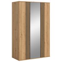Drehtürenschrank Tofta Eiche Dekor/Anthrazit B: 120cm - Anthrazit/Eiche Artisan, ROMANTIK / LANDHAUS, Holzwerkstoff (120/192/56cm) - Livetastic