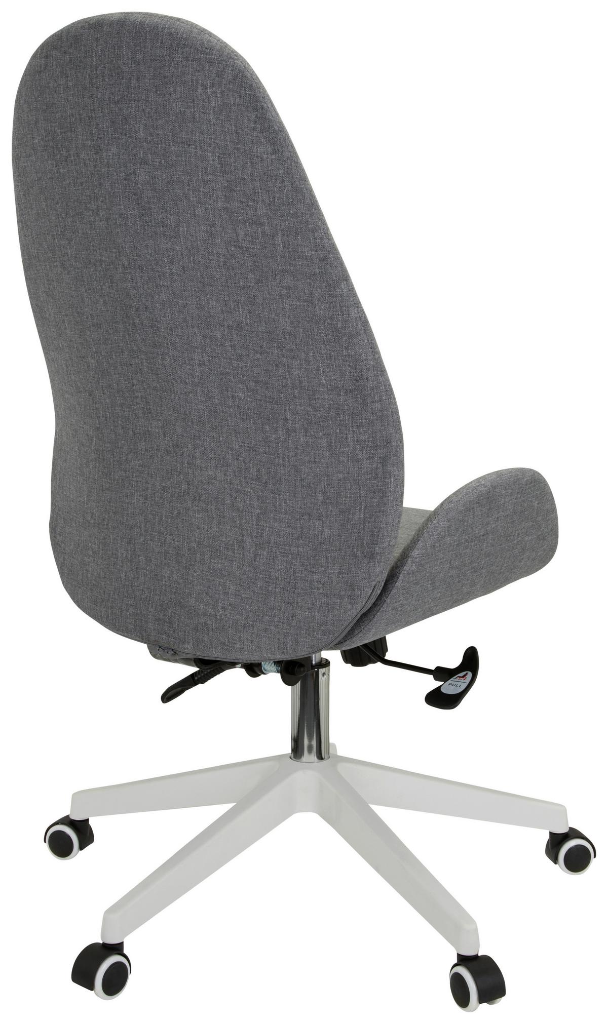 Drehstuhl Avea I - Weiß/Grau, Basics, Kunststoff/Textil (56/104-112/58cm) - MID.YOU