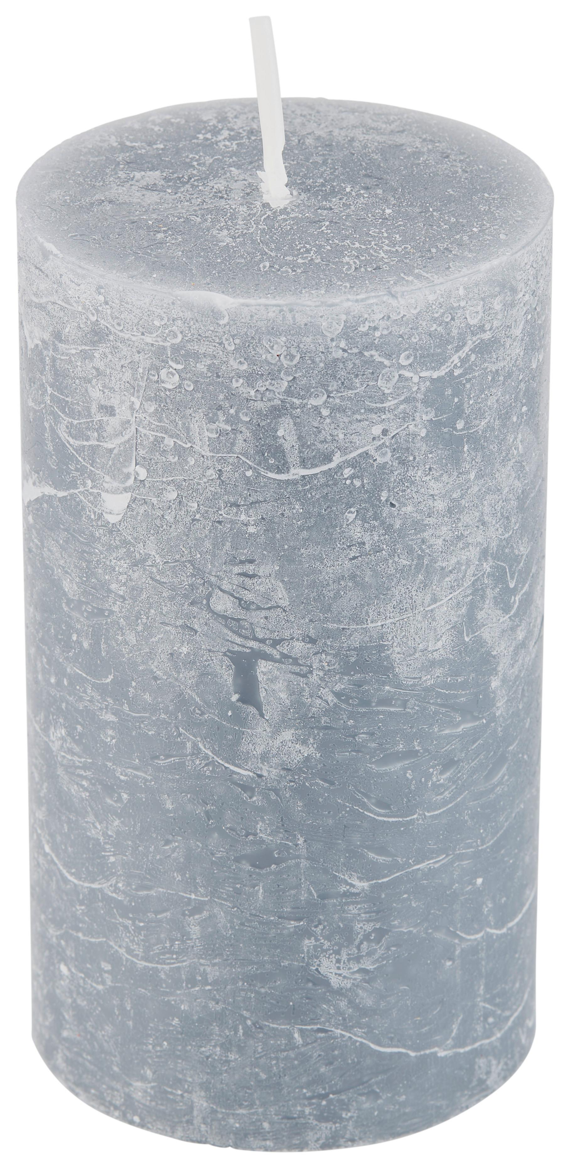 Stumpenkerze Saphira Dunkelgrau D/H: 6,8/12 cm - Dunkelgrau, Basics (6,8/12cm) - Ondega