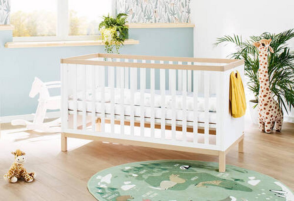 Babyzimmer 100061bg Light - Ahornfarben/Weiß, Design, Holzwerkstoff - Pinolino