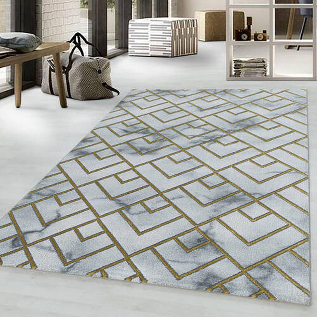 Teppich Läufer Goldfarben Naxos 80x250 cm - Goldfarben, Design, Textil (80/250cm)