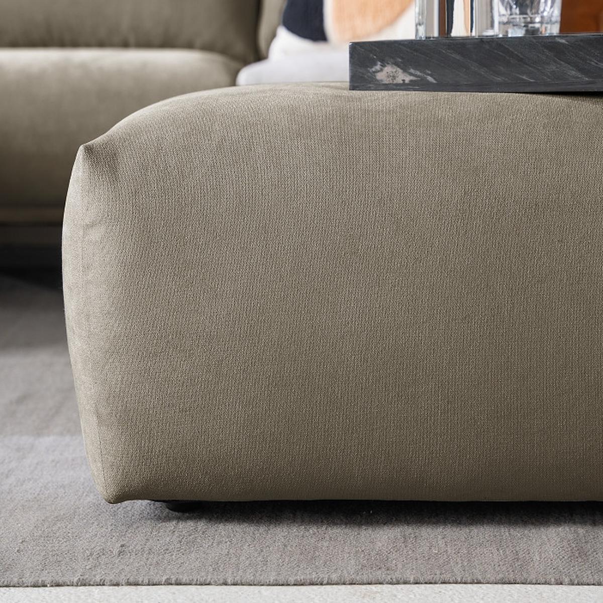 Hocker Bolt, Dunkelgrau B: 102 cm - Schwarz/Grau, MODERN, Textil (102/41/52cm) - Trendmanufaktur