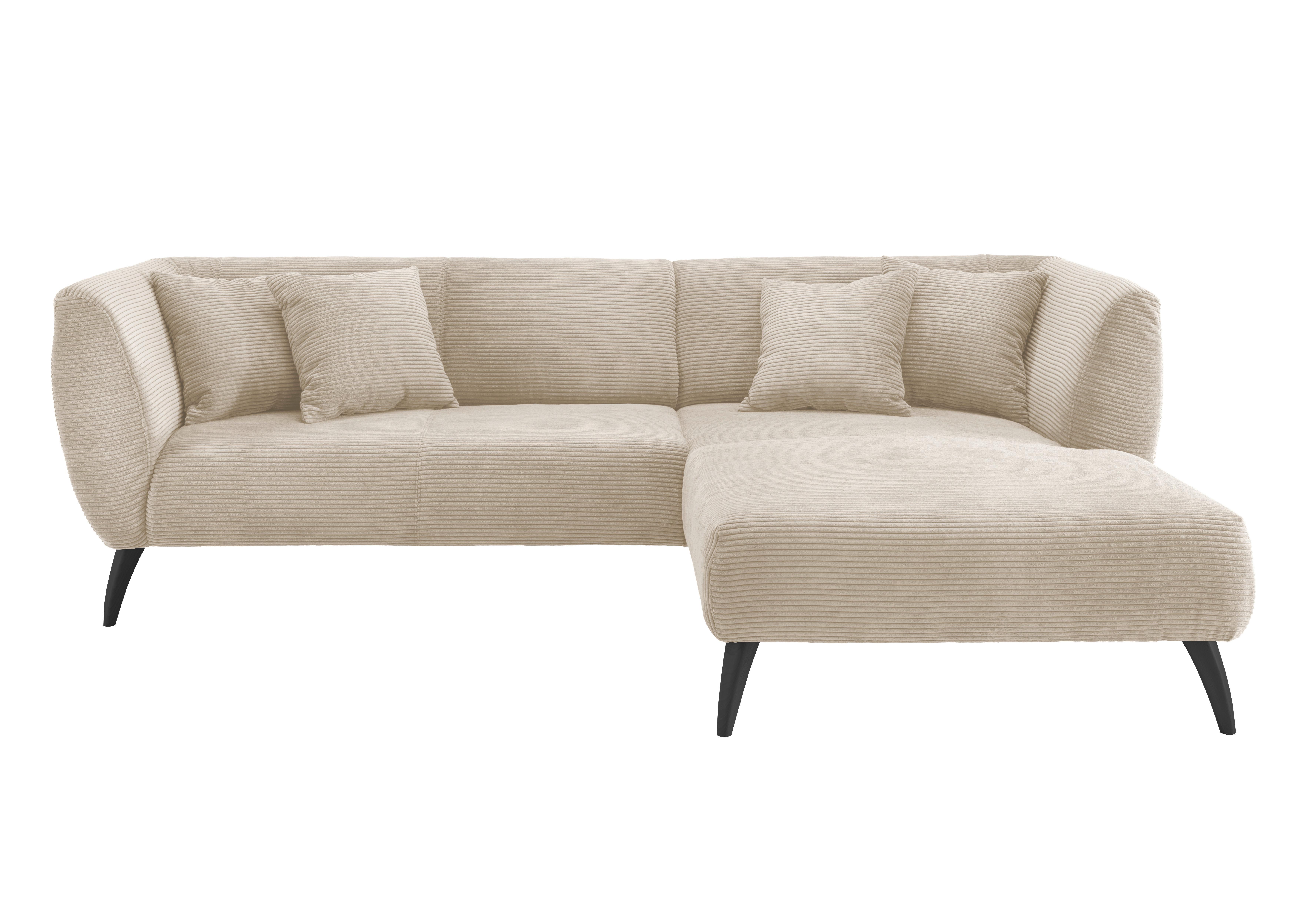 Ecksofa Colori Beige S: 264/160 Cm - Beige/Schwarz, MODERN, Holz/Textil (264/160cm) - MID.YOU