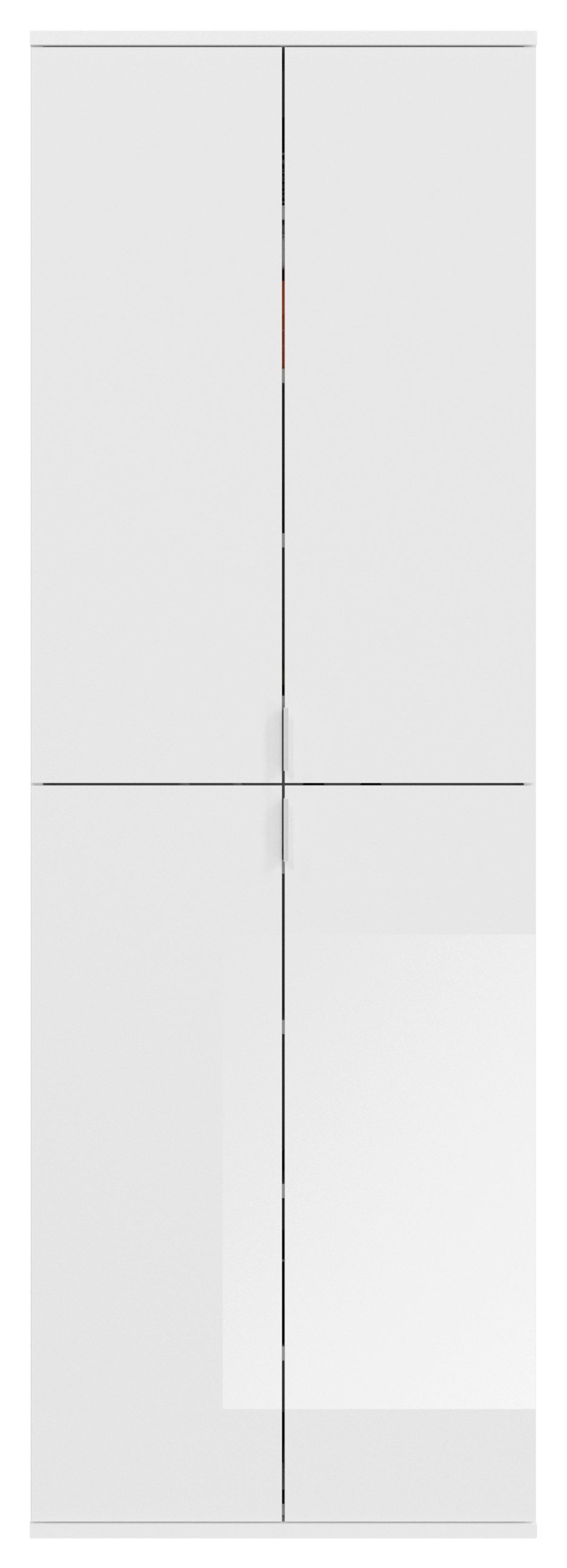 VIACÚČELOVÁ SKRIŇA PROJEKT X - čierna/biela, Modern, kov/kompozitné drevo (65/193/37cm) - MID.YOU