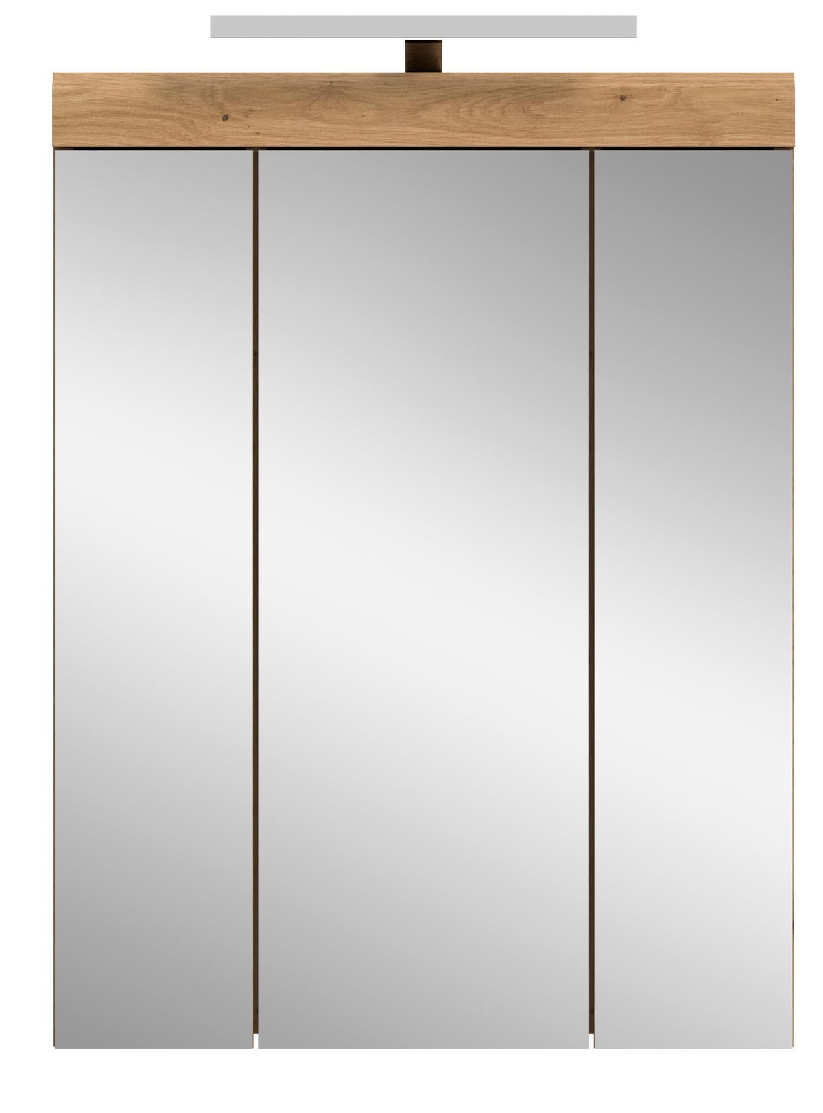 Spiegelschrank Scout Eiche Artisan Dekor B: 60cm - Eiche Artisan, Trend, Glas/Holzwerkstoff (60/79/18cm) - MID.YOU