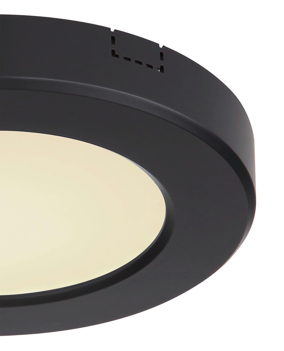 Led-deckenleuchte Lasse Ø 12,6 Cm - Opal/Schwarz, Basics, Kunststoff (12,6/1,8cm) - Globo